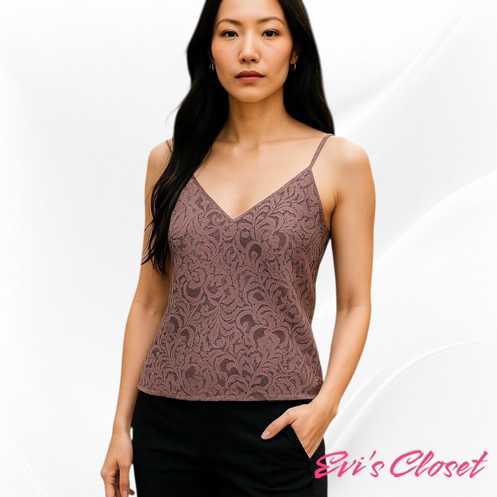 Hollister Women's Spaghetti Strap Lace Camisole Top Lavender  Size L NWT